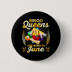 Bóton Redondo 5.08cm Bingo Queens São Nasceres Em Natais vintages De Ju