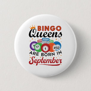 Bóton Redondo 5.08cm Bingo Queens São Nasceres em setembro
