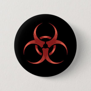 Bóton Redondo 5.08cm Biohazard 1