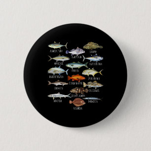 Bóton Redondo 5.08cm Biologia das Espécies de Peixes Tipos de Peixes de