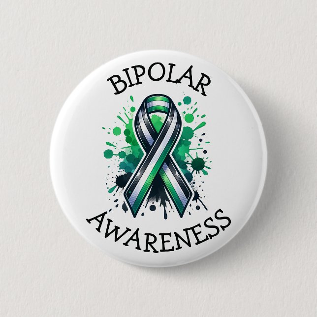 Bóton Redondo 5.08cm Bipolar Awareness Ribbon (Frente)