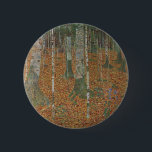 Bóton Redondo 5.08cm Birch Forest por Gustav Klimt, Vintage Art Nouveau<br><div class="desc">Birch Forest (c. 1903), de Gustav Klimt, é uma pintura típica da Era Vitoriana Simbiolismo das belas artes, que apresenta uma cena natural. Uma floresta com pássaros e folhas no outono, com folhas castanhas espalhadas no chão. Sobre o artista: Gustav Klimt (1862-1918) era um pintor simbolista austríaco e um dos...</div>