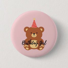 Bóton Redondo 5.08cm Birthday Girl Button