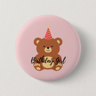 Bóton Redondo 5.08cm Birthday Girl Button