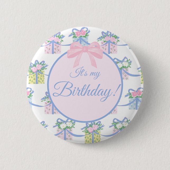 Bóton Redondo 5.08cm Birthday Pin - Every Day is a Gift Inspired TBBC (Frente)