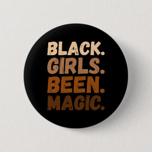 Bóton Redondo 5.08cm Black Girls Bebeu Magic Melanin African American A