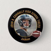 Black Gold High School Football Player Photo