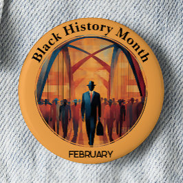 Bóton Redondo 5.08cm Black History Month Bridge Crossing Pinback Button