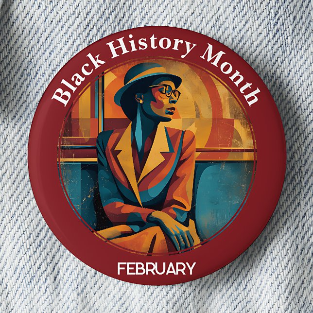 Bóton Redondo 5.08cm Black History Month Rosa Parks Pinback Button (Criador carregado)