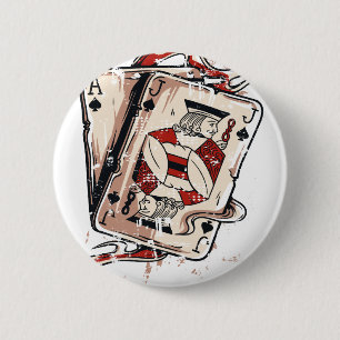 Bóton Redondo 5.08cm Black Jack 21 cartões