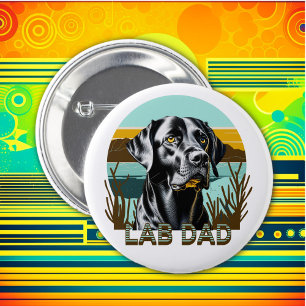 Bóton Redondo 5.08cm Black Labrador Retriever   Lab Pai