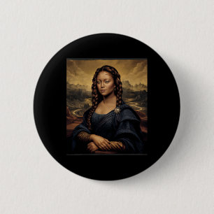 Bóton Redondo 5.08cm Black Mona Lisa Black History African Queen