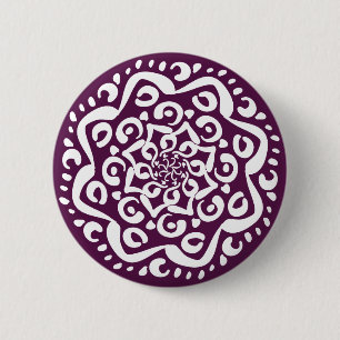 Bóton Redondo 5.08cm Blackberry Mandala
