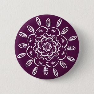 Bóton Redondo 5.08cm Blackberry Mandala