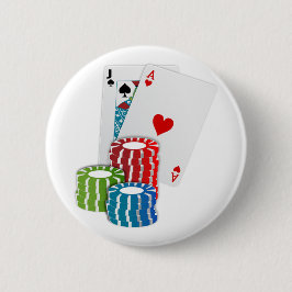 Bóton Redondo 5.08cm Blackjack com Chips Poker
