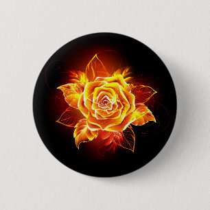 Bóton Redondo 5.08cm Blooming Fire Rosa