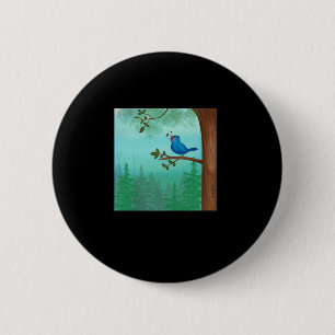 Bóton Redondo 5.08cm Blue Bird Sticker