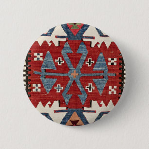 Bóton Redondo 5.08cm Blue Diamond Arrow Konya II 19th Century Authentic