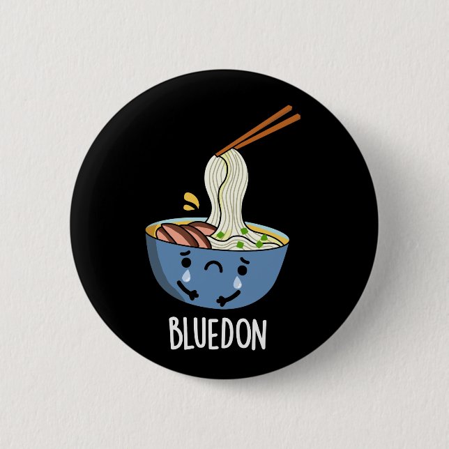 Bóton Redondo 5.08cm Blue-don Funny Udon Pun Dark BG (Frente)