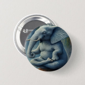 Bóton Redondo 5.08cm Blue Elephant Button