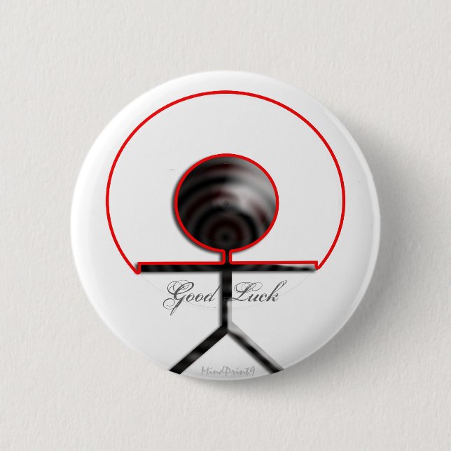 Bóton Redondo 5.08cm Boa sorte (Frente)