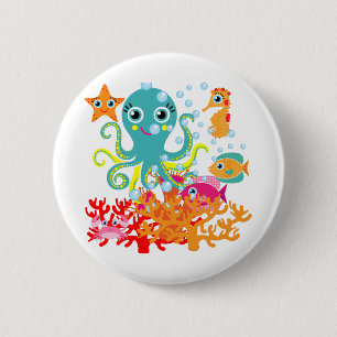 Bóton Redondo 5.08cm Boa vinda ao oceano