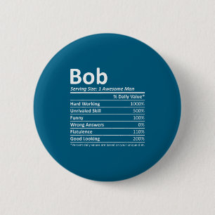 Bóton Redondo 5.08cm Bob Nutrição Aniversário Engraçado D Nome Gif