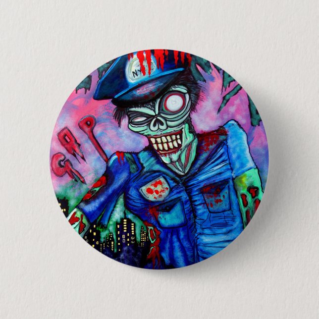 Bóton Redondo 5.08cm Bobina do zombi (Frente)