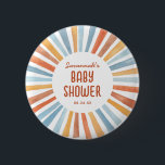 Bóton Redondo 5.08cm Boho Sunshine Gênero Chá de fraldas neutro<br><div class="desc">Bem-vindos ao seu pequeno raio de sol com este Botão do Chá de fraldas Neutro de Gênero Sunshine de Boho com um adorável brilho solar amarelo,  dourado,  laranja,  azul e pêssego.</div>