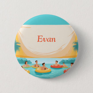 Bóton Redondo 5.08cm Boias de Nametag para Festa na Piscina