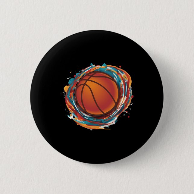 Bóton Redondo 5.08cm Bola de basquetebol (Frente)