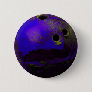Bóton Redondo 5.08cm Bola de boliche Azul Personaliza-o