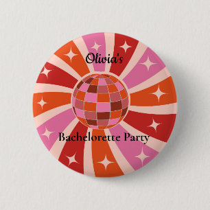 Bóton Redondo 5.08cm Bola de discoteca retrô personalizada para festa d