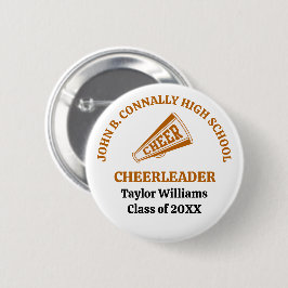 Bóton Redondo 5.08cm Bola de Espírito Personalizada de Cheerleader do E