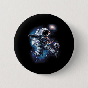 Bóton Redondo 5.08cm Bola de Futebol Astronauta Esportista Amante do Es