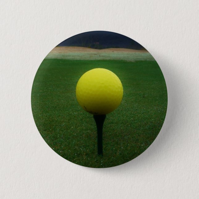 Bóton Redondo 5.08cm Bola de Golfe Amarelo no campo de golfe da montanh (Frente)