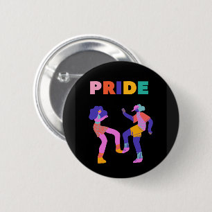 Bóton Redondo 5.08cm Bold PRIDE Dancing Figures Colorous Tshirt