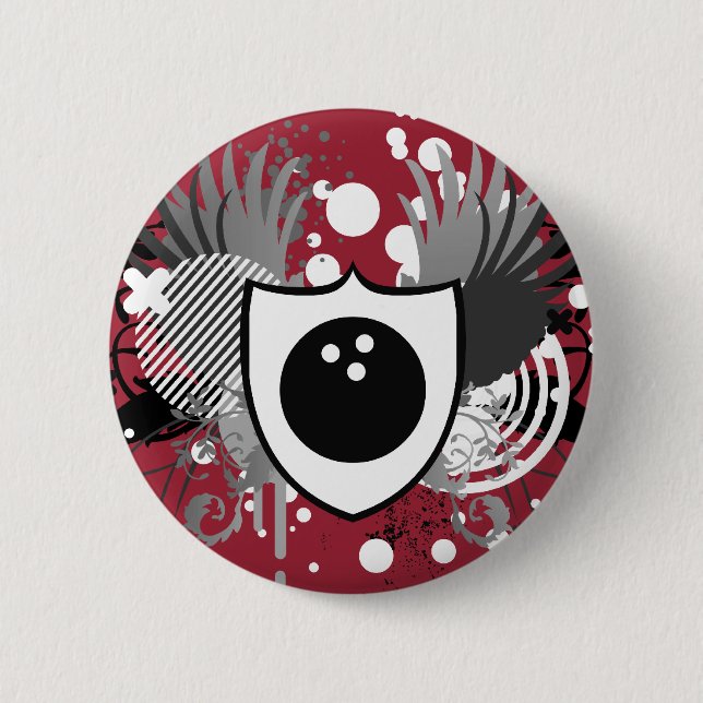 Bóton Redondo 5.08cm boliche de alta fidelidade (Frente)