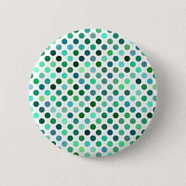 Bóton Redondo 5.08cm Bolinhas verde e azul