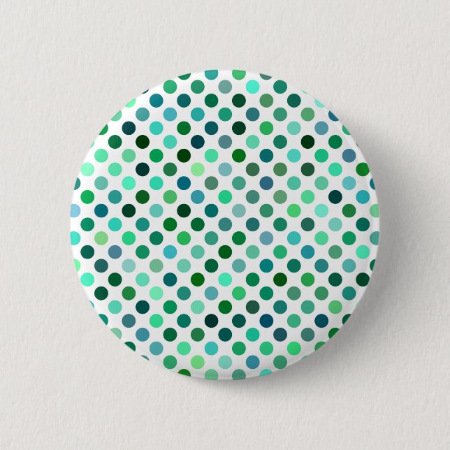 Bóton Redondo 5.08cm Bolinhas verde e azul (Frente)