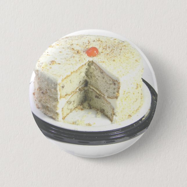 Bóton Redondo 5.08cm Bolo Branco (Frente)