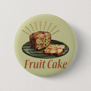 Bóton Redondo 5.08cm Bolo da fruta do Fruitcake