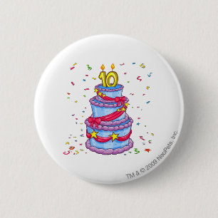 Bóton Redondo 5.08cm Bolo de aniversário