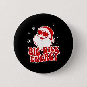 Bóton Redondo 5.08cm Bom Natal Grande Nick Energy Papais noeis Adulto M