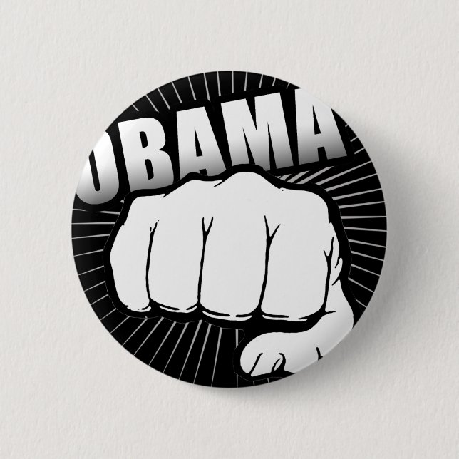 Bóton Redondo 5.08cm Bomba do punho de Obama (Frente)