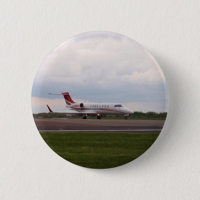Bóton Redondo 5.08cm Bombardier Lear Jet 45XR (Frente)