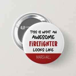 Bóton Redondo 5.08cm Bombeiro Fantástico Personalizado Engraçado Bombei