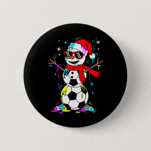 Bóton Redondo 5.08cm Bondeco de Neve de Futebol Engraçado Legal Natal H
