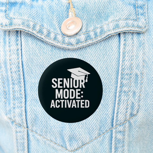 Bóton Redondo 5.08cm Boné de formatura citar preto engraçado (Criador carregado)