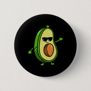 Bóton Redondo 5.08cm Bonita dança Avocado - Gráficos Guacamole Avocado